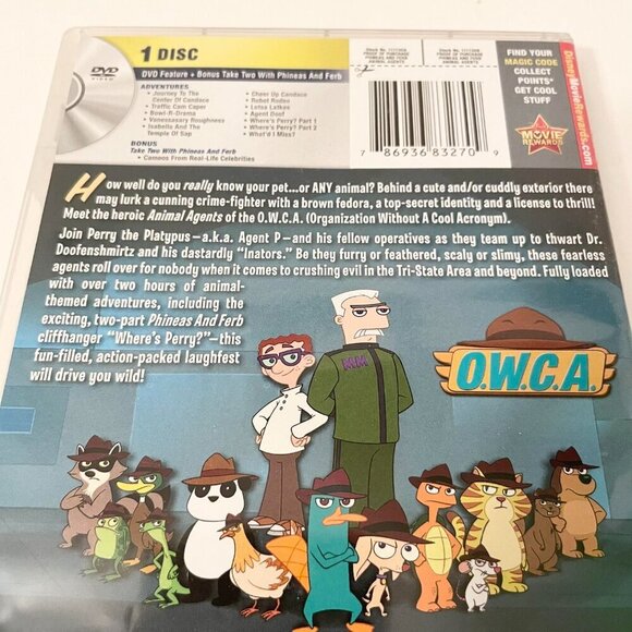 Phineas and Ferb The Perry Files Animal Agents DVD - Picture 3 of 14